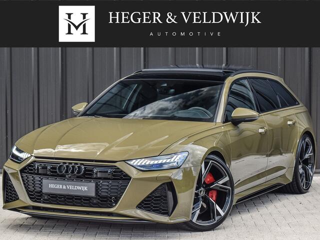 Audi RS6 A6 Avant TFSI QUATTRO | DYNAMIC PACK | B&O SOUND | RS-SPORTUITLAAT | DESIGN PACK | PANORAMADAK | HEAD-UP | SPORT-DIFFERENTIEEL | MATRIX-LED + LASER | AUDI EXCLUSIVE LAK | RS-SPORTSTOELEN + VENTILATIE | COMFORT AIRCO 4 ZONE | 4-WHEEL STEERING | ASSISTENT T