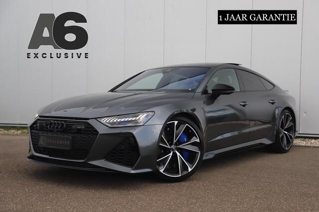 Audi RS7 4.0 TFSI RS 7 Sportback Quattro 600PK 1 Jaar Garantie 22 inch Ceramic B&O High End Alcantara Hemel Dynamic Plus Pack 4-wiel Sturing Softclose Stoelverkoeling Panoramadak Laser LED HUD 360 Camera Full Options! Nieuwstaat!