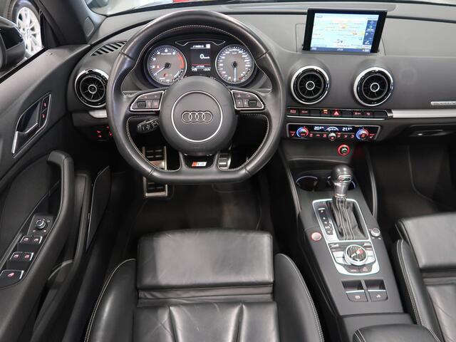Audi S3 Cabriolet 2.0 TFSI S3 quattro Zwart Leer Navigatie 19 inch Boekjes/facturen aanwezig Camera Adaptieve Cruisecontrol B&O DriveSelect Magnetic Ride Sportstoelen Nette auto! cabrio