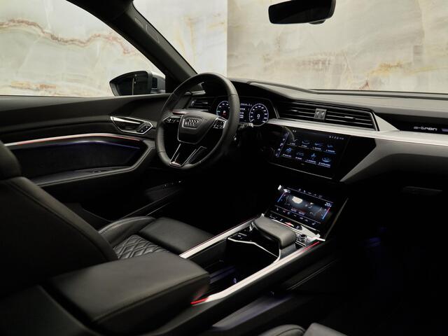 Audi SQ8 e-tron Quattro, NL-auto, 1e eig., pano, 21", luchtv., S Sportstoelen, B&O, matrix-LED, memory, 360 camera, leder, keyless, ACC, privacy