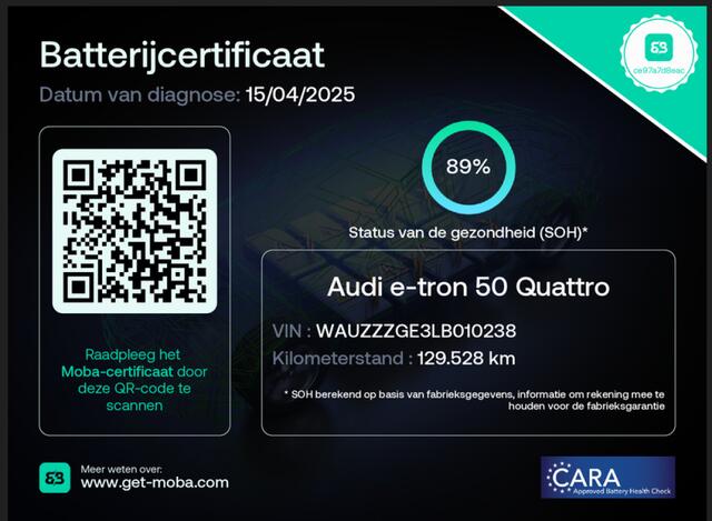 Audi e-tron 50 quattro Launch edition 71 kWh - Memory Seat, SOH 89%