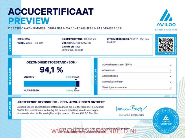 BMW 2-SERIE Active Tourer 225XE M-PAKKET SHADOWLINE 94%SOH SPORTLEER/KEYLESS/NAVI