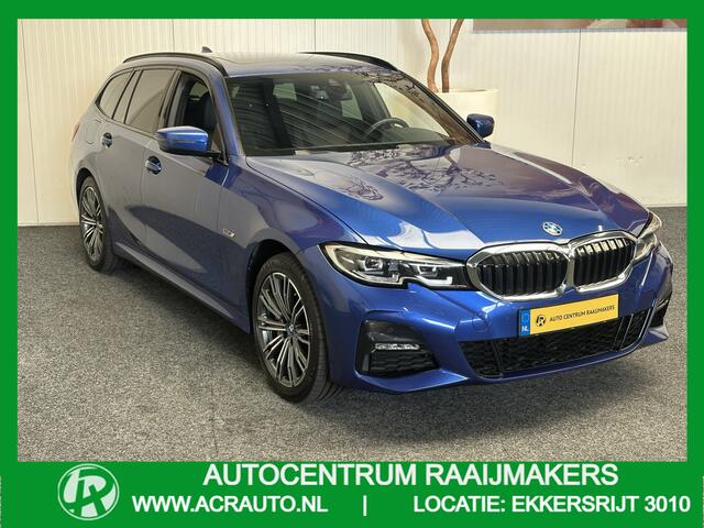 BMW 3-SERIE TOURING 330e xDRIVE 4x4 PHEV HIGH EXECUTIVE M PAKKET LEDER/ALCANTARA NAVIGATIE CRUISE CONTROL PANORAMA SCHUIF/KANTELDAK APPLE CARPLAY/ANDROID KEYLESS GO UITKLAPBARE TREKHAAK PDC ZEER MOOI !! 3010