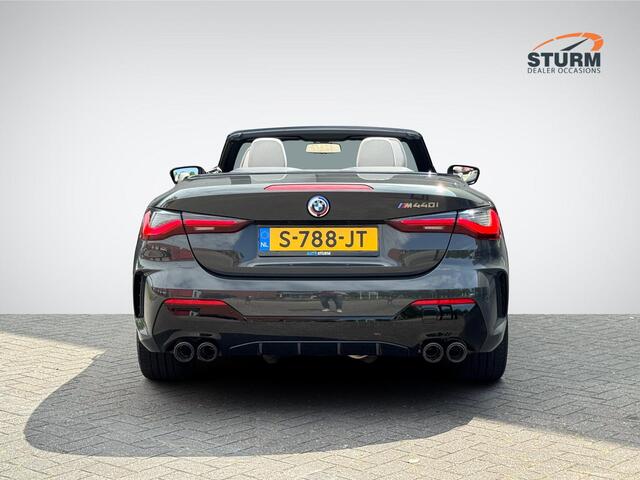 BMW 4-SERIE Cabrio M440i xDrive High Executive M Sport Pro NL-Auto NP. ¤121.000! | Trekhaak Uitklapbaar | Nekverwarming | 360° Camera | Individual Interieur | Head-Up Display | Rijklaarprijs!