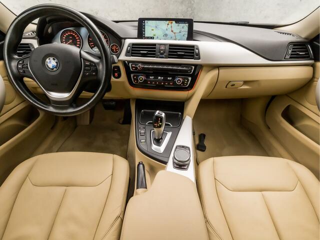 BMW 4-SERIE Gran Coupé 418i High Executive Automaat (GROOT NAVI, CLIMATE, LEDER, STOELVERWARMING, SPORTSTOELEN, GETINT GLAS, PARKEERSENSOREN, CRUISE, NIEUWE APK, NIEUWSTAAT)