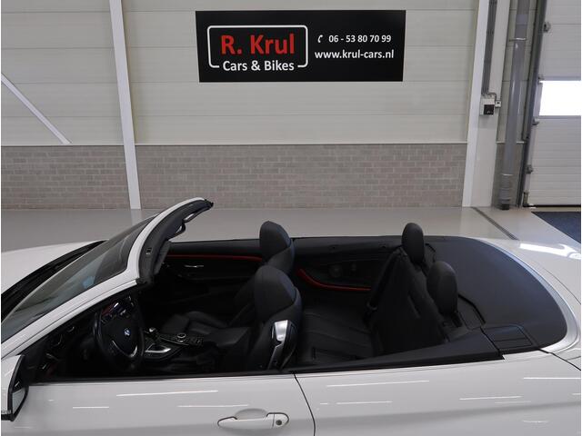 BMW 4-SERIE Cabrio 420i Sportline Leer Nekverwarming Sportstoelen Zeer nette auto Boekjes aanwezig Harman/Kardon PDC Lage kilometerstand Stuurwiel verwarmd Airco-ecc Cruise control LED Bluetooth Sportline