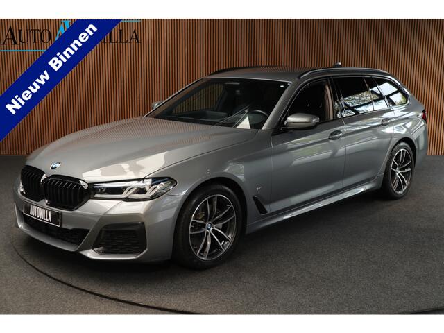 BMW 5-SERIE Touring 520i High Exe M-pakket Head-up Navi Elektr. achterklep Camera Carplay Virtual Elektr. uitklapbare trekhaak Matrix ACC Stoelverwarming DAB Climate (3-zone) PDC Memory LM velgen BTW auto