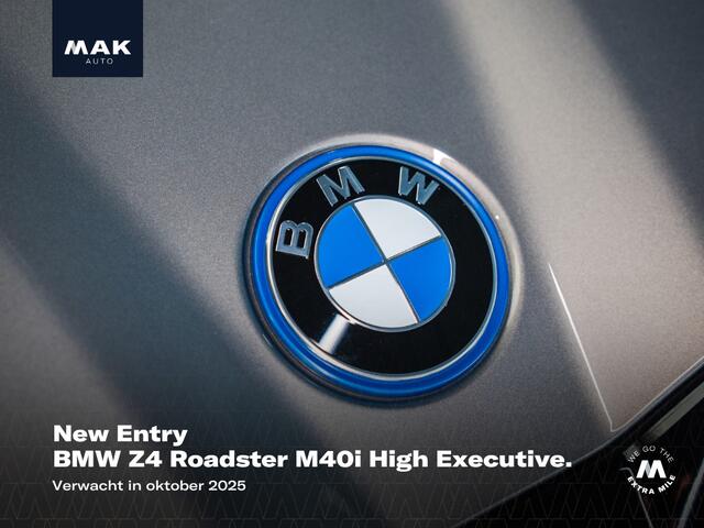 BMW Z4 Roadster M40i High Executive, 19", H/K, M stoelen, adap-LED, HUD, keyless, dealeroh
