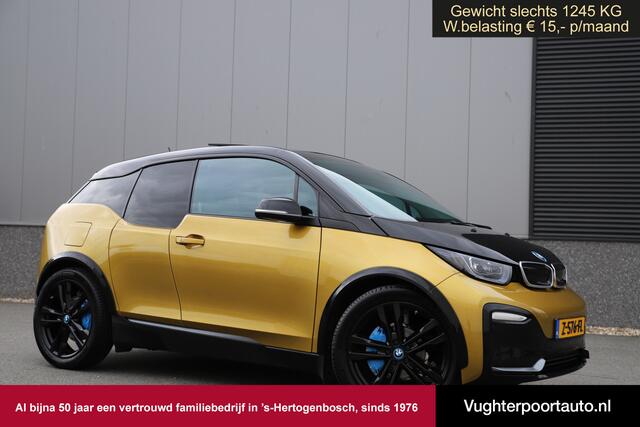 BMW i3 S Executive 184pk/120ah/42kw/Sunroof/2xAdaptive/Galvanic Gold/Leder/W-pomp/3-fase