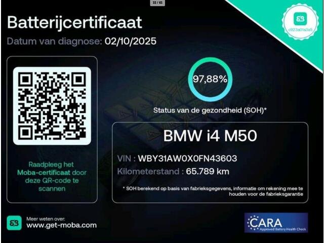 BMW i4 M50 84 kWh | 98% SOH | PANO | ACC | KEYLESS |