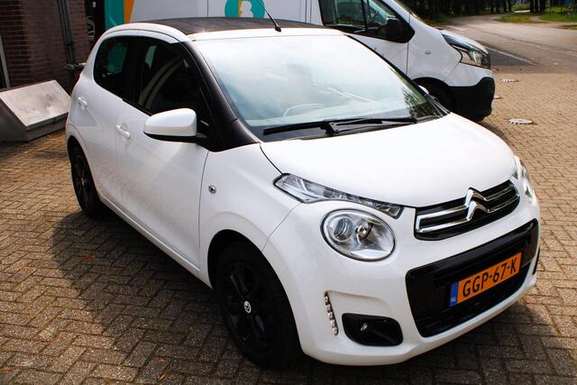 Citroen C1 Airscape Shine Airco, CC, Carplay, NAVI, Elektr. schuif/kantel dak, Parkeersens. A, Leder, 15" LMV