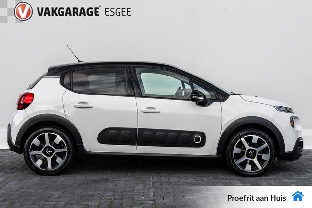 Citroen C3 1.2 PureTech S&S Shine RIJKLAAR INCL:GARANTIE | Trekhaak | Two Tone-kleur zwart dak | Clima | 16'' LMV | Camera | Navi |