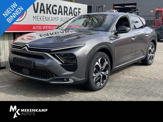 Citroen C5 X 1.6 Plug-in Hybrid Shine 19''/Leder/Dodehoek/Head-up display/Keyless/Stuur+stoelverwarming/Voorruitverwarming/DAB+/Camera
