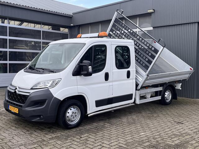 Citroen JUMPER 35 2.2 HDI L3 3 Zijdenkipper Kieper Trekhaak 2500 kg trekgewicht 7-Persoons Telefoonverbinding 1e eigenaar open laadbak Pick-up P-up Euro 5 Kipper