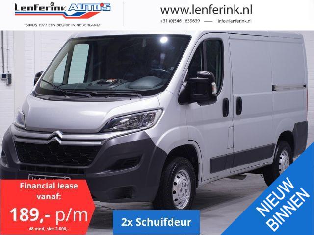 Citroen JUMPER 2.0 HDI 130 pk L1H1 2x Schuifdeur, va 189,- p/mnd Airco, Cruise Control, Bluetooth, PDC achter, 3-Zits