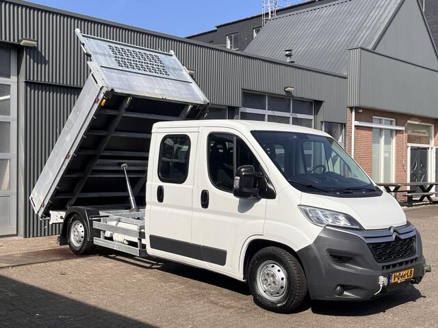 Citroen JUMPER 35 2.0 HDi L3 DC Airco Cruise controle Kipper Kieper Trekhaak 2500 kg trekgewicht 7-Persoons Telefoonverbinding 1e eigenaar open laadbak Pick-up P-up Euro 6 Bpm vrij!!
