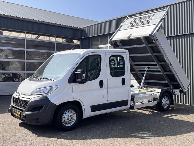 Citroen JUMPER 35 2.0 HDi L3 DC Airco Cruise controle Kipper Kieper Trekhaak 2500 kg trekgewicht 7-Persoons Telefoonverbinding 1e eigenaar open laadbak Pick-up P-up Euro 6 Bpm vrij!!