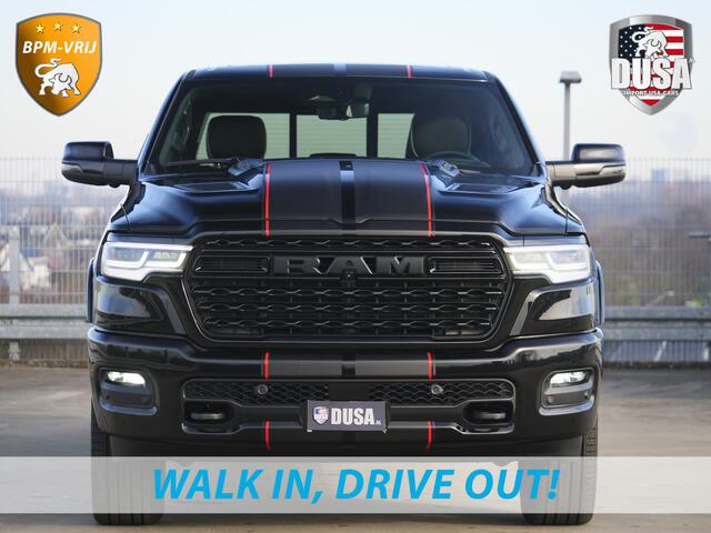 Dodge 1500 RAM | | Limited | Night | 3.0L Twin-Turbo I6 | High Output | RAMBOX Passenger Display | 14,4 Touch Screen | Harman Kardon | INCL BPM-VOORDEEL Getoonde accessoires zijn verkrijgbaar tegen meerprijs