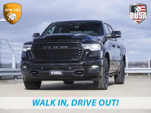 Dodge 1500 RAM | | Limited | Night | 3.0L Twin-Turbo I6 | High Output | RAMBOX Passenger Display | 14,4 Touch Screen | Harman Kardon | INCL BPM-VOORDEEL Getoonde accessoires zijn verkrijgbaar tegen meerprijs