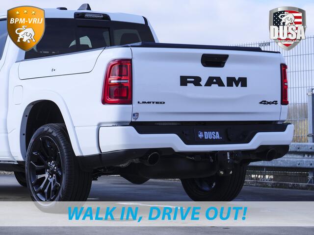Dodge 1500 RAM | | Limited | Night | 3.0L Twin-Turbo I6 | High Output | RAMBOX Passenger Display | 14,4 Touch Screen | Harman Kardon | INCL BPM-VOORDEEL Getoonde accessoires zijn verkrijgbaar tegen meerprijs