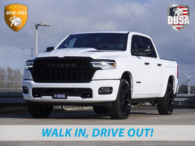 Dodge 1500 RAM | | Limited | Night | 3.0L Twin-Turbo I6 | High Output | RAMBOX Passenger Display | 14,4 Touch Screen | Harman Kardon | INCL BPM-VOORDEEL Getoonde accessoires zijn verkrijgbaar tegen meerprijs