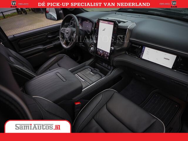 Dodge 1500 Ram Limited Night H.O 540HP 706Nm | Massage + Full Option | De Meest Luxe en Volle Pick-Up in zijn Klasse | Comfortabele Dubbele Cabine met Royale 5 Zitplaatsen | BPM vrij | Nu Leverbaar uit Voorraad | Voorraad Nr 2384 - 5408