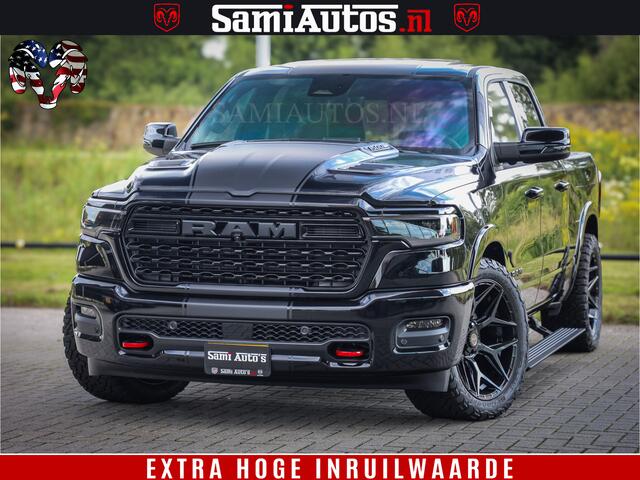 Dodge 1500 Ram Limited Night High Output 540HP 706Nm | Massage + Full Option | De Meest Luxe en Volle Pick-Up in zijn Klasse | Comfortabele Dubbele Cabine met Royale 5 Zitplaatsen | BPM vrij | Nu Leverbaar uit Voorraad | Voorraad Nr 2293 - 7688