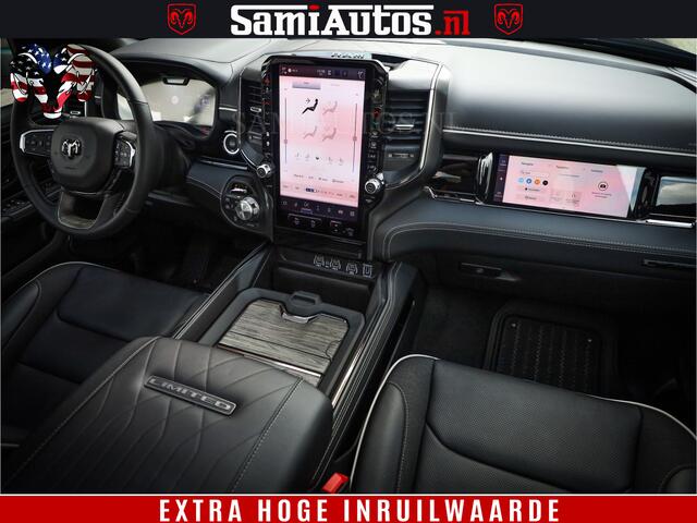 Dodge 1500 Ram Limited Night High Output 540HP 706Nm | Massage + Full Option | De Meest Luxe en Volle Pick-Up in zijn Klasse | Comfortabele Dubbele Cabine met Royale 5 Zitplaatsen | BPM vrij | Nu Leverbaar uit Voorraad | Voorraad Nr 2293 - 7688