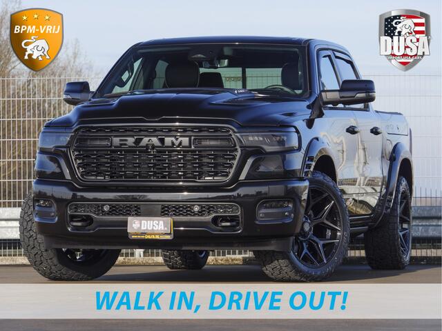 Dodge 1500 RAM | | Limited | Night | 3.0L Twin-Turbo I6 | High Output | BPM-VRIJ | Passenger Display | 14,4 Touch Screen | Harman Kardon | RAMBOX Getoonde accessoires zijn verkrijgbaar tegen meerprijs