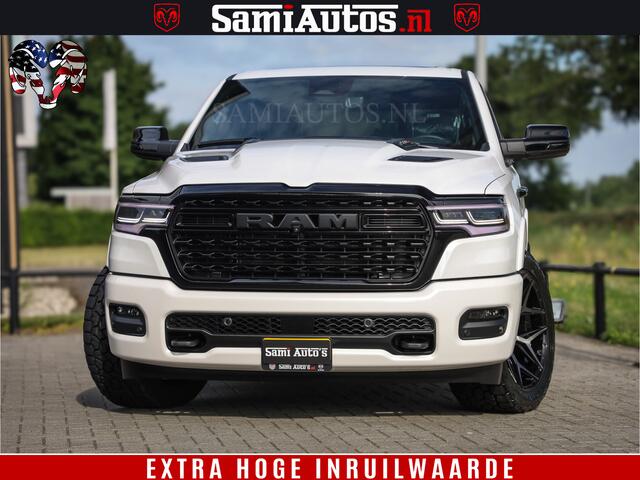 Dodge 1500 Ram 1500 Limited Night High Output 540HP 706Nm | Massage + Full Option | De Meest Luxe en Volle Pick-Up in zijn Klasse | Comfortabele Dubbele Cabine met Royale 5 Zitplaatsen | BPM vrij | Nu Leverbaar uit Voorraad | Voorraad Nr 2351 - 7478