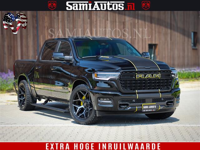 Dodge 1500 Ram Limited Night H.O 540HP 706Nm | Massage + Full Option | De Meest Luxe en Volle Pick-Up in zijn Klasse | Comfortabele Dubbele Cabine met Royale 5 Zitplaatsen | BPM vrij | Nu Leverbaar uit Voorraad | Voorraad Nr 2295 - 8559