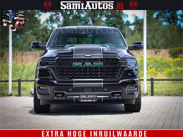 Dodge 1500 Ram Limited Night High Output 540HP 706Nm | Massage + Full Option | De Meest Luxe en Volle Pick-Up in zijn Klasse | Comfortabele Dubbele Cabine met Royale 5 Zitplaatsen | BPM vrij | Nu Leverbaar uit Voorraad | Voorraad Nr 2350 - 5181