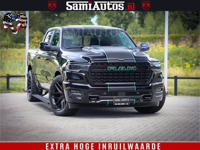 Dodge 1500 Ram Limited Night High Output 540HP 706Nm | Massage + Full Option | De Meest Luxe en Volle Pick-Up in zijn Klasse | Comfortabele Dubbele Cabine met Royale 5 Zitplaatsen | BPM vrij | Nu Leverbaar uit Voorraad | Voorraad Nr 2350 - 5181