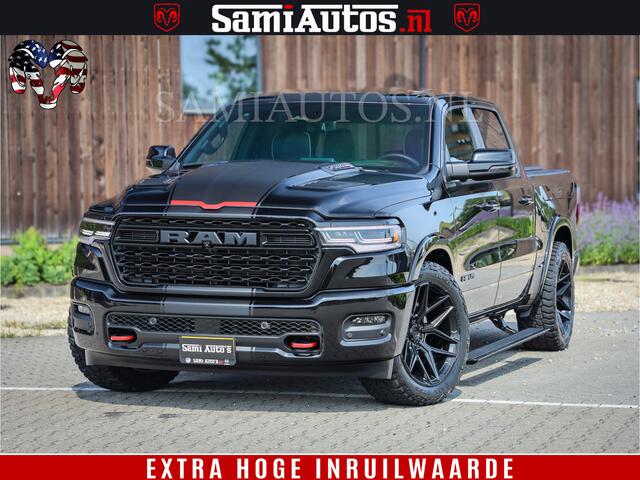 Dodge 1500 Ram Limited Night H.O 540HP 706Nm | Massage + Full Option | De Meest Luxe en Volle Pick-Up in zijn Klasse | Comfortabele Dubbele Cabine met Royale 5 Zitplaatsen | BPM vrij | Nu Leverbaar uit Voorraad | Voorraad Nr 2329 - 5135