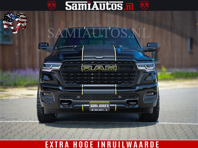 Dodge 1500 Ram Limited Night High Output 540HP 706Nm | Massage + Full Option | De Meest Luxe en Volle Pick-Up in zijn Klasse | Comfortabele Dubbele Cabine met Royale 5 Zitplaatsen | BPM vrij | Nu Leverbaar uit Voorraad | Voorraad Nr 2356 - 0990