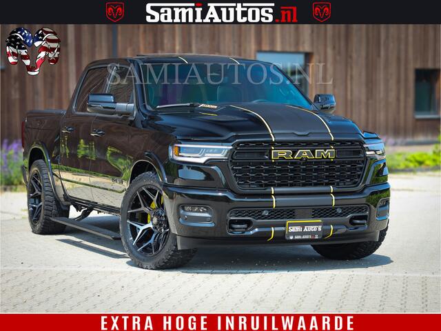 Dodge 1500 Ram Limited Night High Output 540HP 706Nm | Massage + Full Option | De Meest Luxe en Volle Pick-Up in zijn Klasse | Comfortabele Dubbele Cabine met Royale 5 Zitplaatsen | BPM vrij | Nu Leverbaar uit Voorraad | Voorraad Nr 2356 - 0990