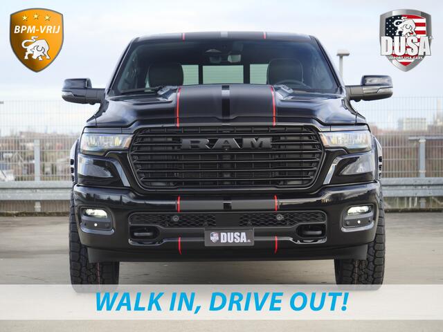 Dodge 1500 RAM | | Laramie | Premium Night | 3.0L I6 Hurricane | 4X4 | BPM-VRIJ | BPM-VRIJ | Niveau regeling | Passenger Display | Getoonde accessoires zijn verkrijgbaar tegen meerprijs