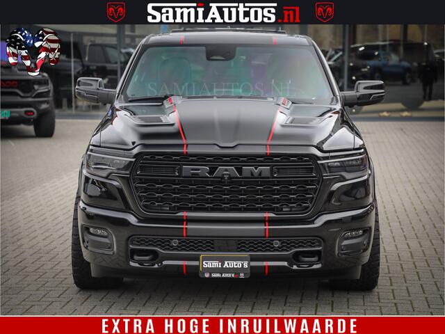 Dodge 1500 Ram Limited Night H.O 540HP 706Nm | Massage + Full Option | De Meest Luxe en Volle Pick-Up in zijn Klasse | Comfortabele Dubbele Cabine met Royale 5 Zitplaatsen | BPM vrij | Nu Leverbaar uit Voorraad | Voorraad Nr 2334 - 5409
