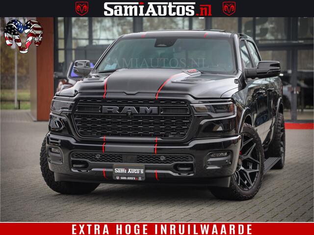 Dodge 1500 Ram Limited Night H.O 540HP 706Nm | Massage + Full Option | De Meest Luxe en Volle Pick-Up in zijn Klasse | Comfortabele Dubbele Cabine met Royale 5 Zitplaatsen | BPM vrij | Nu Leverbaar uit Voorraad | Voorraad Nr 2334 - 5409