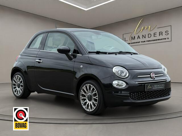 Fiat 500 1.2 Lounge 2018 ZWART | Panoramadak | Apple CarPlay | Airco
