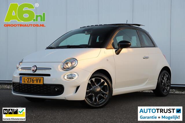 Fiat 500 1.0 Hybrid Hey Google Schuifdak 15 inch LMV Half Leder Carplay Navigatie Airco Cruise Control