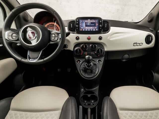 Fiat 500 1.0 Hybrid Dolcevita (PANORAMADAK, CHROME PAKKET, APPLE CARPLAY, LEDER, PARKEERSENSOREN, SPORTSTOELEN, CRUISE, ZWART HEMEL, LM VELGEN, NIEUWE APK, NIEUWSTAAT)