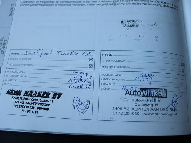 Fiat 500 0.9 TwinAir Turbo Sport | MAT GROEN | NAVIGATIE | LEDEREN BEKLEDING |