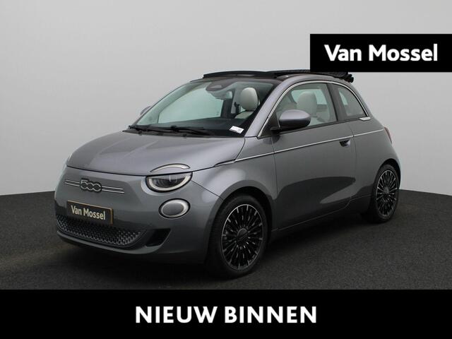 Fiat 500C La Prima 42 kWh Cabriotop| BTW| Automaat | WLTP 320 km| Navigatie| Achteruitrijcamera| Cruise & Climate Control| DC lader| Stoelverwarming