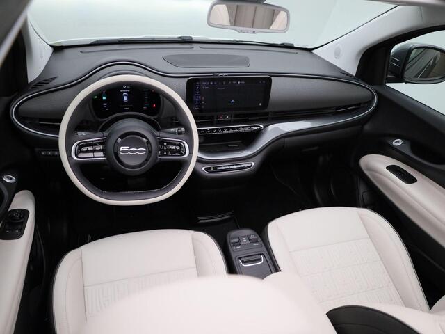 Fiat 500C La Prima 42 kWh Cabriotop| BTW| Automaat | WLTP 320 km| Navigatie| Achteruitrijcamera| Cruise & Climate Control| DC lader| Stoelverwarming