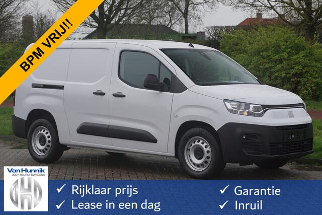 Fiat E-Doblo L2 50 kWh Plus BPM VRIJ Climate, Navi, Camera, Betimmering, 2x Schuifdeur!! BB09*