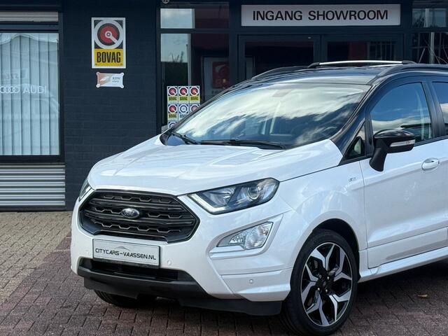 Ford ECOSPORT 1.0 EcoBoost ST-Line Black automaat 125 pk navigatie camera climate ctr half leder/alcantara afn trekhaak lmv 18 inch dealer onderhouden
