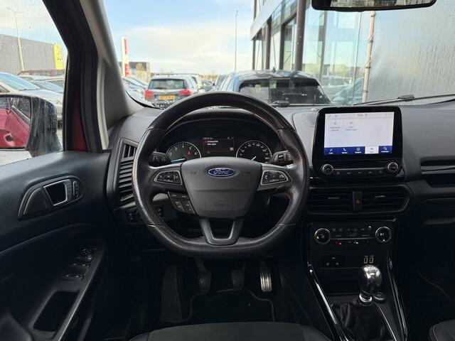 Ford ECOSPORT BWJ 2019 1.0 EcoBoost 126 PK ST-Line PANODAK | STOEL + STUURVERW. | FULL LED | VOORRUITVERW. | HALF LEDER | CAMERA | KEYLESS | CARPLAY + ANDROID | NAVI | CLIMA | CRUISE | LMV | PDC