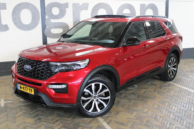 Ford EXPLORER 3.0 V6 EcoBoost PHEV ST-Line 7P. | Incl. 12 maanden garantie | Trekhaak | Stoel/stuur verwarming | Stoelventilatie | Adaptieve cruise control | Climate control | Apple carplay/Android auto | Memory seat | Schuif/kantel dak |