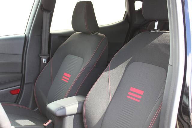 Ford FIESTA 1.0-100pk EcoBoost ST-Line. Luxe en sportieve Fiesta ! Stoel-, stuur- en voorraamverwarming, keyless entry/keyless go, adaptive cruise cntrl, volautm. airco, camera, parkeersensoren v+a, navigatie by Apple/Android, LM wielen, lane assist, LED ver